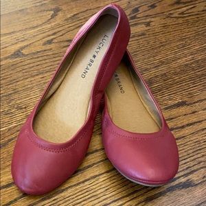 Lucky Brand Ballet Flat Red